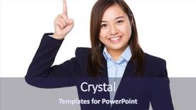  Presentation with upwards - Cool new PPT layouts with asian businesswoman with finger showing upwards backdrop and a navy blue colored foreground