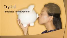  Presentation with asian doctor - Presentation theme consisting of  background and a  colored foreground