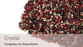  Presentation with pepper - Beautiful theme featuring asian-colored-dry-hot-pepper backdrop and a soft green colored foreground