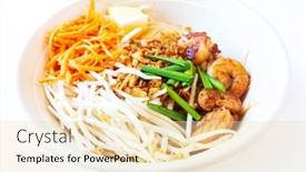  Presentation with pad thai - Audience pleasing slide deck consisting of asian-dish-pad-thai-prepared backdrop and a lemonade colored foreground