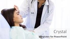  Presentation with asian doctor - Audience pleasing slide set consisting of asian-doctor-make-routine-health backdrop and a white colored foreground