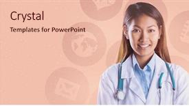  Presentation with asian doctor - PPT layouts having asian doctor with arms crossed background and a lemonade colored foreground