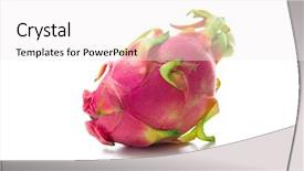  Presentation with dragon fruit - Presentation design consisting of asian dragaon - dragon fruit pitaya pitahaya isolated background and a white colored foreground