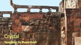  Presentation with pain relief - Cool new slides with asian elephant buddhism - bas relief at angkor thom backdrop and a tawny brown colored foreground