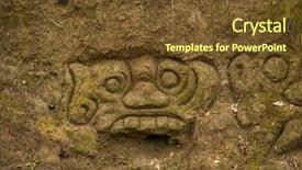  Presentation with goa - Presentation theme featuring asian elephant buddhism - goa gajah temple in bali background and a  colored foreground