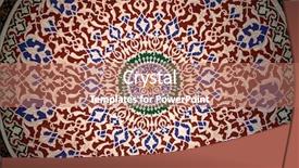  Presentation with asian - Slide set with asian empire tradision - abstract arabian dome ceiling background and a coral colored foreground