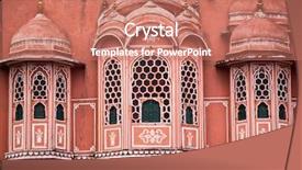  Presentation with rajasthan - Cool new presentation theme with asian empire tradision - hawa mahal the palace backdrop and a coral colored foreground