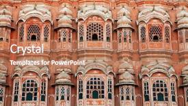  Presentation with rajasthan - Cool new presentation design with asian empire tradision - hawa mahal the palace backdrop and a coral colored foreground