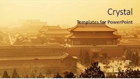  Presentation with forbidden city - Beautiful slides featuring asian empire tradision - historical architecture in forbidden city backdrop and a  colored foreground