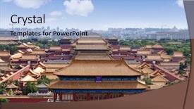  Presentation with china - Amazing slides having asian empire tradision - imperial palace in beijing china backdrop and a  colored foreground