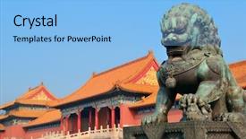  Presentation with historical architecture - Audience pleasing PPT theme consisting of door of old left house backdrop and a gray colored foreground.