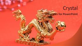  Presentation with lunar new year of the pig - Slides with asian empire tradision - new year decoration with dragon background and a red colored foreground
