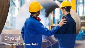  Presentation with asian - Audience pleasing presentation design consisting of asian-expert-checking-the-quality backdrop and a ocean colored foreground