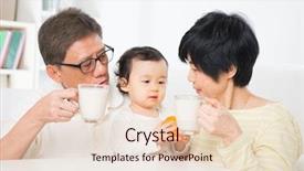  Presentation with soy milk - Amazing theme having asian family drinking milk grandparents backdrop and a lemonade colored foreground