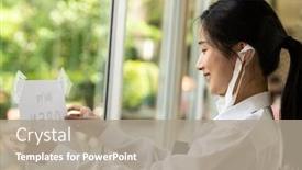  Presentation with normal - Audience pleasing PPT layouts consisting of asian-female-waitress-putting backdrop and a coral colored foreground