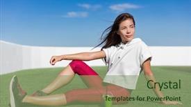  Presentation with detox - Slide deck enhanced with outdoor grass gym drinking background and a seafoam green colored foreground