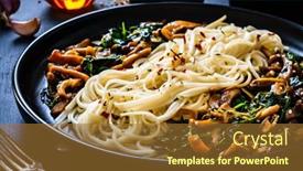  Presentation with soy sauce - Slide deck featuring asian-food-fried-soy-sauce background and a tawny brown colored foreground