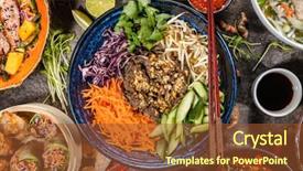  Presentation with free food - Beautiful slides featuring asian food in bowls free backdrop and a tawny brown colored foreground