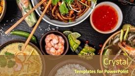  Presentation with food meals - Presentation with asian food variation with many background and a tawny brown colored foreground
