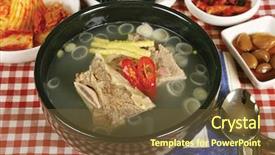  Presentation with asian food - Audience pleasing presentation consisting of asian food backdrop and a tawny brown colored foreground