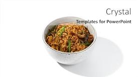 Presentation with japanese style - Presentation enhanced with asian-fried-buckwheat-noodles background and a  colored foreground