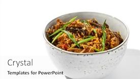  Presentation with japanese style - Slide deck featuring asian-fried-buckwheat-noodles background and a white colored foreground