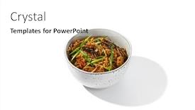  Presentation with japanese style - Presentation featuring asian-fried-buckwheat-noodles background and a white colored foreground