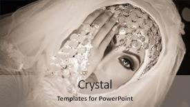  Presentation with indian traditional - Beautiful PPT theme featuring asian indian model in bridal backdrop and a  colored foreground