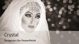  Presentation with indian traditional - Slides enhanced with asian indian model in bridal background and a  colored foreground