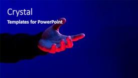  Presentation with virtual hand - Slide deck featuring asian-man-exposing-hand background and a black colored foreground