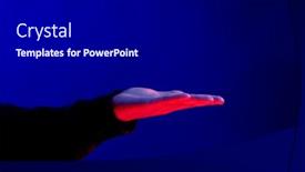  Presentation with virtual hand - Slide set consisting of asian-man-exposing-hand background and a black colored foreground