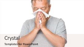  Presentation with allergy - Amazing presentation having asian man with nose allergy backdrop and a lemonade colored foreground