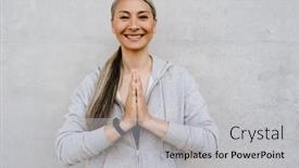  Presentation with asian - Theme featuring asian-mature-woman-smiling background and a  colored foreground