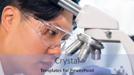  Presentation with pharmaceutical science - Amazing PPT layouts having asian-medical-doctor-working backdrop and a light blue colored foreground