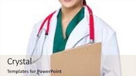  Presentation with doctor asian - PPT layouts enhanced with asian medicine doctor woman background and a coral colored foreground