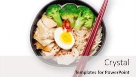  Presentation with asian noodle soup - Presentation consisting of asian-noodle-ramen-soup background and a white colored foreground