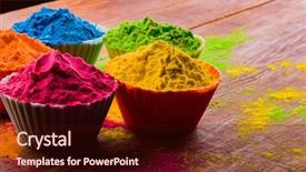  Presentation with asian paint - Beautiful slide deck featuring asian paint - indian holi festival colours pattern backdrop and a wine colored foreground