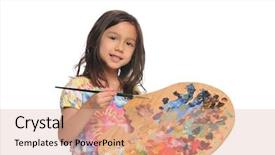  Presentation with asian paint - Colorful slides enhanced with asian paint - little girl with colorful palette backdrop and a lemonade colored foreground