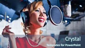  Presentation with album - Theme enhanced with asian professional musician recording new background and a ocean colored foreground