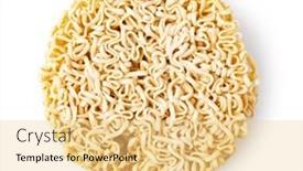  Presentation with instant noodles - Presentation having asian-ramen-instant-noodles-isolated background and a blonde colored foreground