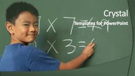  Presentation with elementary education math - Audience pleasing slides consisting of asian schoolboy doing math backdrop and a gray colored foreground