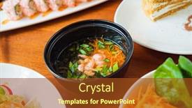  Presentation with cafe - PPT theme enhanced with asian set in the cafe background and a tawny brown colored foreground