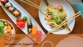  Presentation with cafe - Slides with asian-set-in-the-cafe background and a red colored foreground