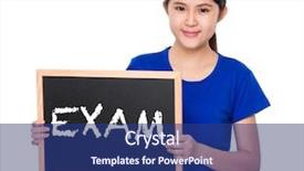  Presentation with show - PPT theme enhanced with show with blackboard a word background and a ocean colored foreground