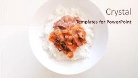  Presentation with asian paint vintage style old - PPT theme consisting of asian-style-caramel-pork background and a lemonade colored foreground