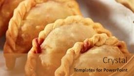  Presentation with asian bamboo - PPT layouts enhanced with asian style dumpling - gyoza in bamboo steamer background and a gold colored foreground