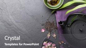  Presentation with sushi - Amazing presentation design having asian sushi chopsticks rose tea backdrop and a gray colored foreground