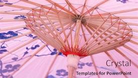  Presentation with umbrella - Beautiful presentation featuring asian-umbrella-detail-handmade-decorated backdrop and a lemonade colored foreground