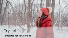  Presentation with ethnicity - Theme with asian-woman-happy-outdoors background and a light gray colored foreground