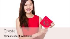  Presentation with blessing - Slides consisting of asian-woman-hold-with-china background and a lemonade colored foreground
